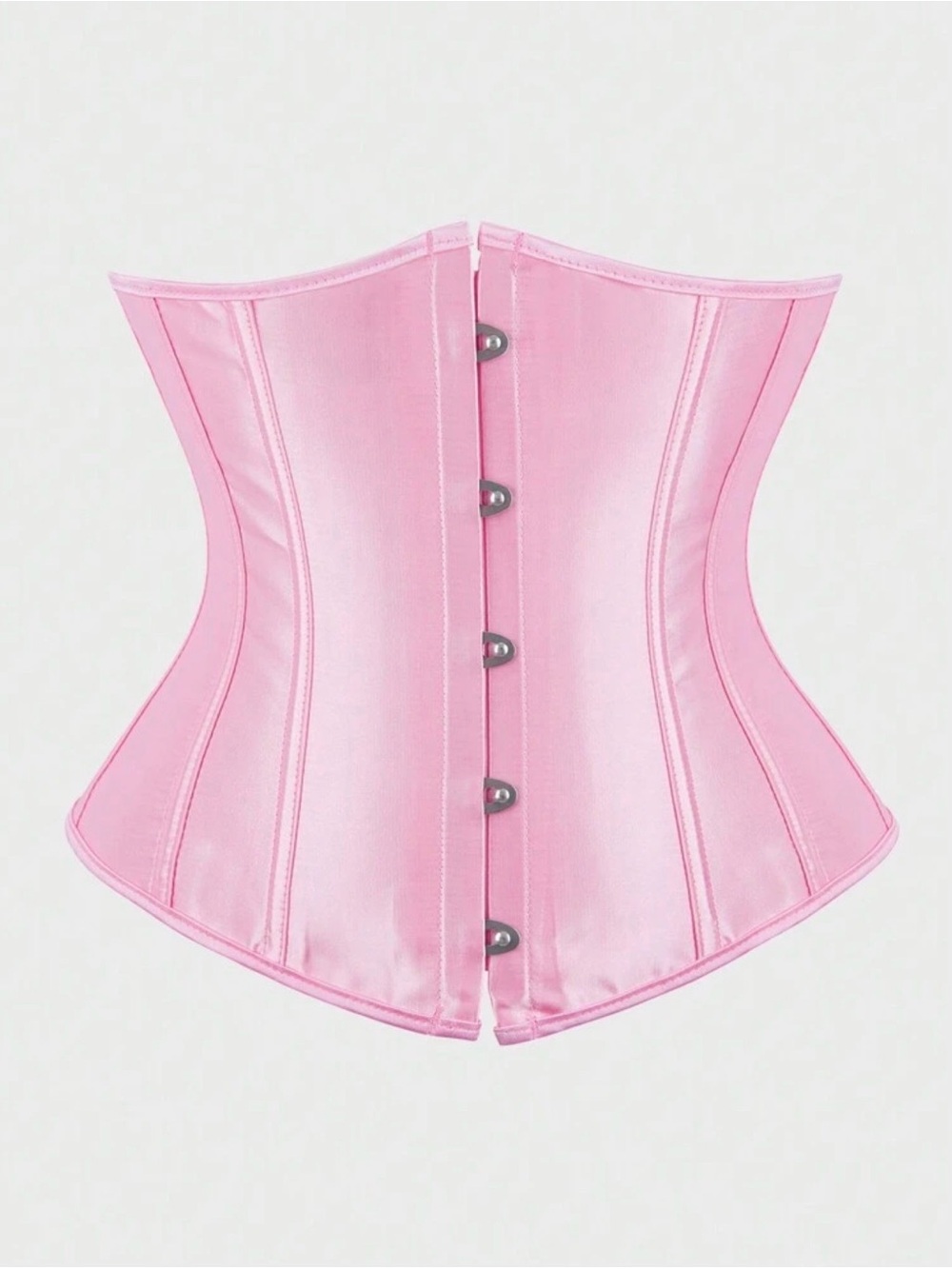 Pink Satin Waist Cincher Corset